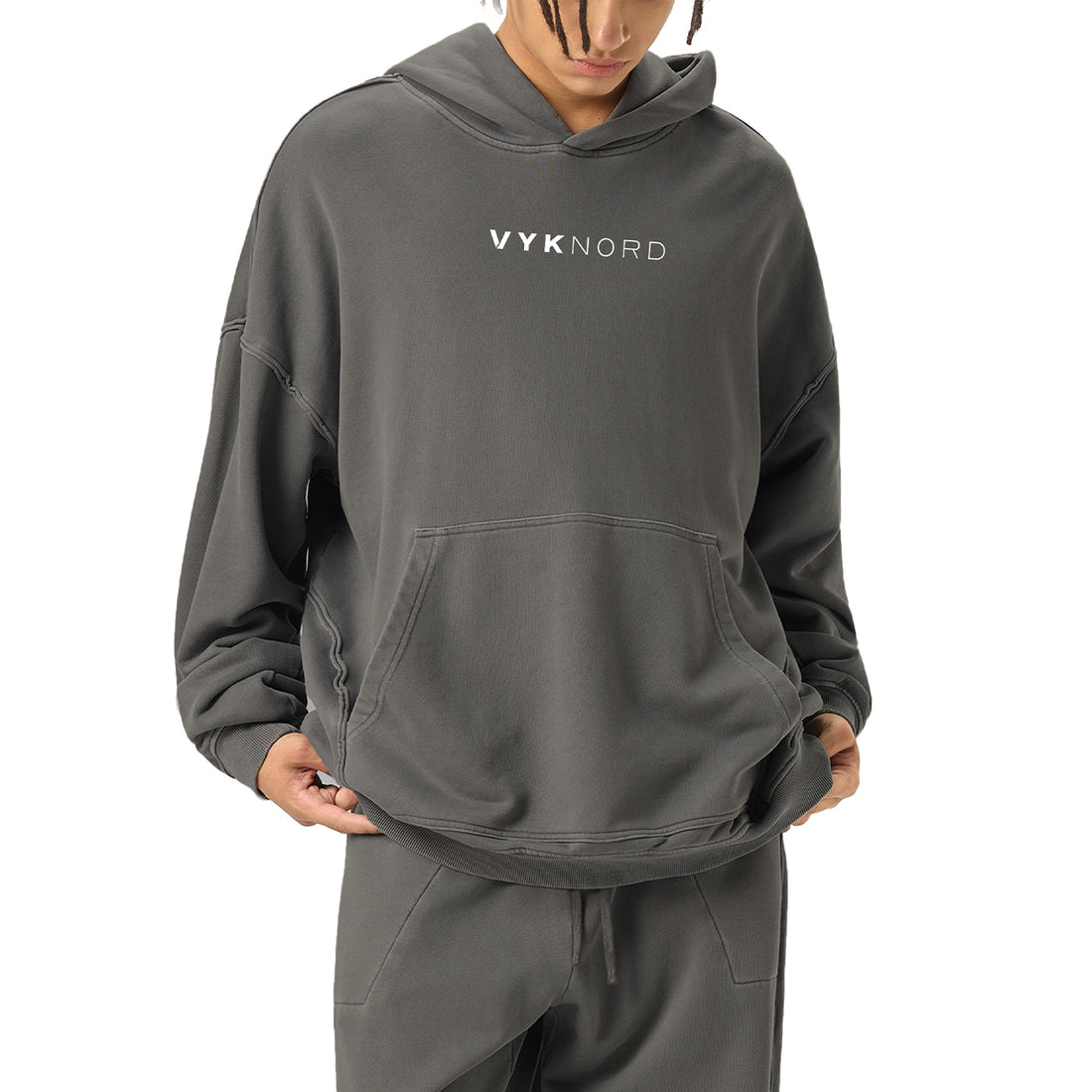 Raw-Seam Enzyme Washed Hoodie - Vyknord