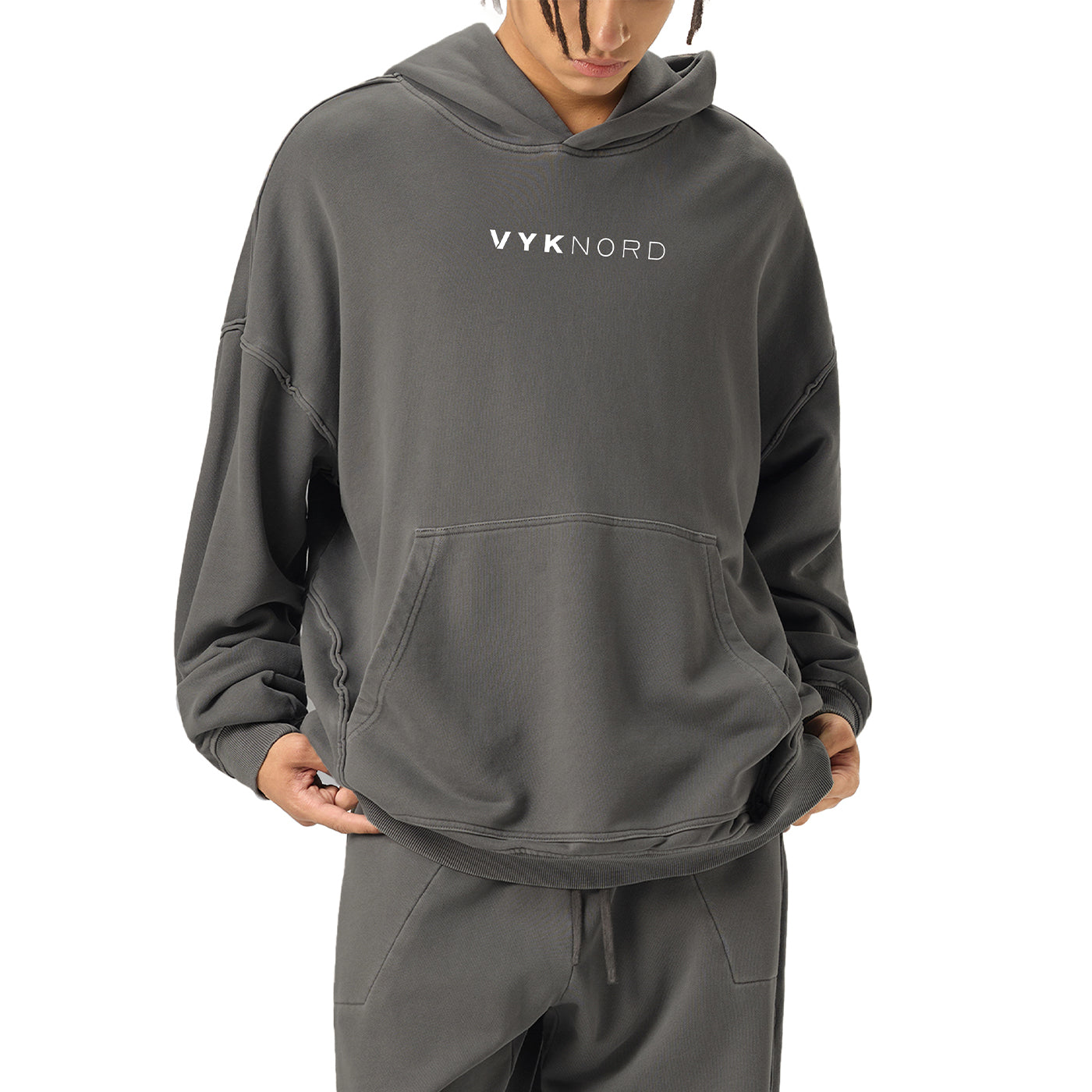 Raw-Seam Enzyme Washed Hoodie - Vyknord